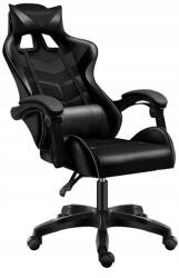 Cerlo Gamer szék számítógépes Forgatható irodai gamer szék Hátmasszázs! (FOX-1 CZARNY)