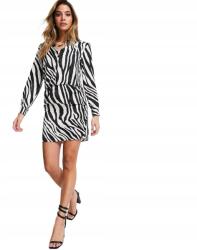 Asos Ruha Mini Mintás Zebra Fehér-fekete Gallér 42 XL Rzm XL