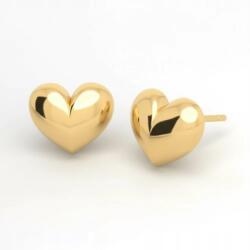  Szív fülbevaló, Ezüst 925 Aranyozott, Pántos, Ajándéknak is tökéletes