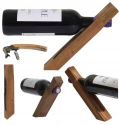 HowHomely Gravino fa vintage tartós bortartó állvány ajándék palackhoz (HH-0389)