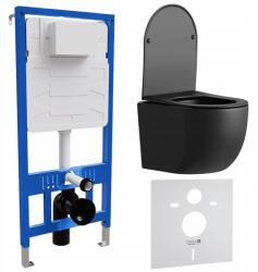 Swiss Meyer Falsík alatti állvány szett Katrina függesztett WC-tállal, fekete Swiss Meyer (SM-ZSKC)