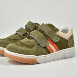  Gyerek tépőzáras tornacipő valódi bőr (20603-30)