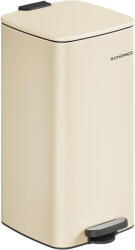 Brius Cos gunoi 34x29x54 cm, 30L, cu pedala, capac silentios si galeata interioara detasabila, bej (EZ-LTB593A02) Cos de gunoi