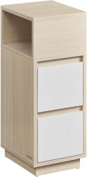 Brius Noptiera ingusta 2 sertare montaj stanga dreapta compact, 30x25x65 cm, design modern, bej alb (EZ-LET656N01)