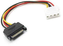 BlackBird Tápkábel SATA 15 pin plug to Molex 4 pin female, 12cm (BH1501) - wpower