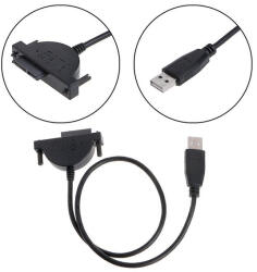 BlackBird Adapter kábel USB 3.0 to SATA 13pin (7+6), fekete (BH1508)