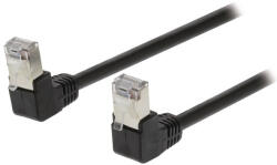 Nedis Valueline VLCP85127B30 SF/UTP Cat5e patch kábel, RJ45, 10/100/1000 Mbit/s, hossz 3m, fekete (VLCP85127B30) - wpower