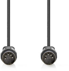 Nedis CAGL20000BK20 DIN audio kábel, DIN 5 tűs dugó, Nikkelezett, 2m (CAGL20000BK20) - wpower