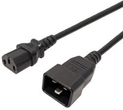 Roline PREMIUMCORD Tápkábel C13 - C20 1m, fekete (KPSB1)