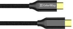 ColorWay Kábel Type-C CW-CBPDCC062-BK, USB3.2, 20Gbps 4K PD100W, Gen2 5A 1M fekete (CW-CBPDCC062-BK)