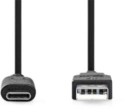 Nedis CCGL61650BK10 USB 3.2 Gen 1, USB-A dugó - USB-C (USB C) dugó kábel, 60W, 10 Gbps, 1m (CCGL61650BK10)