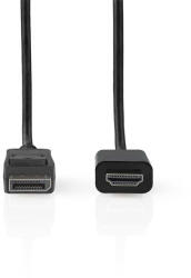 Nedis CCGL37101BK20 DisplayPort dugó - HDMI dugó kábel 4K@30Hz, 2m (CCGL37101BK20)