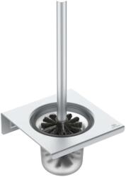 Ideal Standard ALU+ - Perie de toaletă cu suport, montare pe perete, sticlă mată/argintiu BD593SI (BD593SI)
