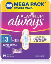Always Platinum Super Extra Size 3 egészségügyi betétek szárnyakkal 36 db