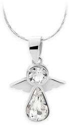 JSB Bijoux Swarovski® kristállyal díszített angyal nyaklánc (fehér)