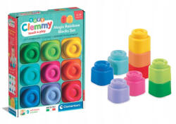Clementoni - Clemmy - 10 db puha építőkocka Rainbow (17604) (17604)