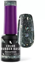 Perfect Nails Color Rubber Base Gel - Színezett Alapzselé 4ml - Diamond Green