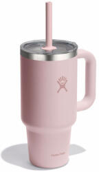 Hydro Flask 32 Oz Travel Tumbler Clear Lid thermo bögre világosrózsaszín