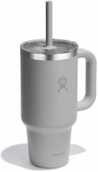 Hydro Flask 32 Oz Travel Tumbler Clear Lid thermo bögre világosszürke