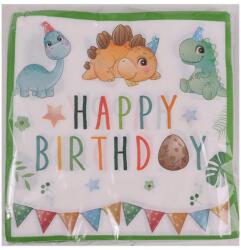  Happy Birthday dínó party szalvéta 20db