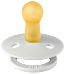 BIBS Suzeta Colour Latex pentru bebelusi BIBS, cu tetina rotunda, 6 luni +, Alb (200278C)