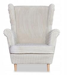  Rene Skandináv Szárnyas Karosszék Family Furniture Bézs Kordbársony Csíkok Divatos