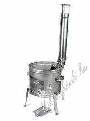  Rozsdamentes bográcsház+könyök+kémény 36cm