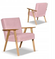  Retro Vintage Prl Stílusú Karosszék Soler Family Furniture Rózsaszín Velúr Hunter