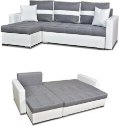  Figo Sarokkanapé Ágy Sarok Alvási Funkcióval Family Furniture Fehér Szürke