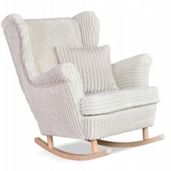  Rene Karosszék, Skandináv Hintaszék, Family Furniture, Bézs Kordbársony Top