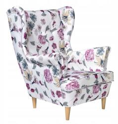  Ari Print Skandináv Szárnyas Karosszék Family Furniture Velúr Szegfű