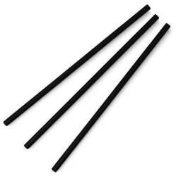  Szívószál bioműanyag fekete - 8mm átm. 24cm - pepita