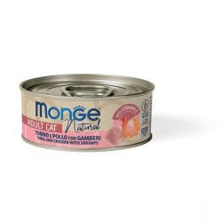 Monge Natural Cat konzerv Tonhal csirkével és garnélarákkal 80g 80 g - pepita
