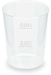  Műanyag rövides pohár - PET 2/4cl
