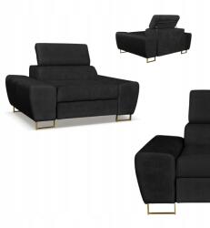  Bosso Társalgószék, Családi Bútorok, Fekete Velúr, Állítható Fejtámla