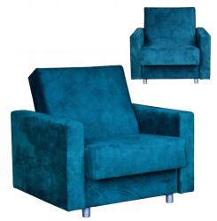  Alicja Fekvőfotel Alváshoz, Tárolóval Family Furniture Türkizkék Velúr