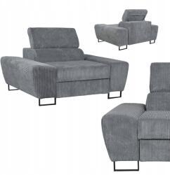  Savio Társalgószék, Családi Nappali Bútorok, Szürke Kordbársony, Állítható Fejtámla