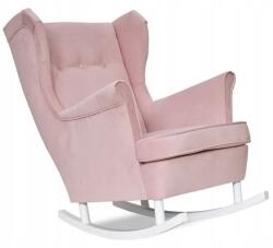  Ari Karosszék, Skandináv Hintaszék, Family Furniture, Púderrózsaszín Velúr