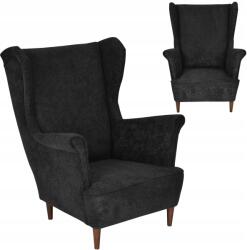  Max Skandináv Karosszék Family Furniture Fekete Klasszikus Velúr