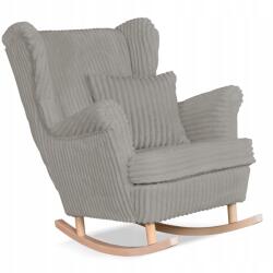  Rene Karosszék, Skandináv Hintaszék, Family Furniture, Szürke Kordbársony Top