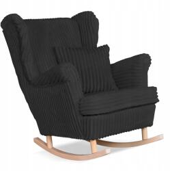 Rene Karosszék, Skandináv Hintaszék, Family Furniture, Fekete Kordbársony, Top