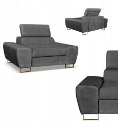  Bosso Társalgószék, Családi Nappali Bútorok, Szürke Velúr, Állítható Fejtámla