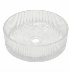 SAT Pultba süllyeszthető mosdó SAT Purity 36x36 cm víztiszta csaptelep furat nélkül, túlfolyó nélkül SATGLA3636PT (GL36)