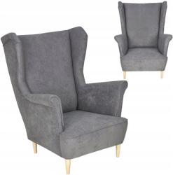  Max Skandináv Karosszék Family Furniture Szürke Velúrszövet