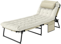 Outsunny összecsukható napozóágy 4 fokozatban állítható háttámlával, szék