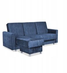  Alicja Sarokkanapé Ágy Puffal, Family Meble Sötétkék