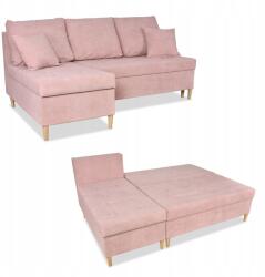  Wigo Sarokkanapé Ágy Alvási Funkcióval Family Furniture Rózsaszín Velúr