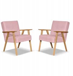  Prl Fotel, Retro Vintage Szett, Soler Family Furniture, Rózsaszín Velúr, Hunter