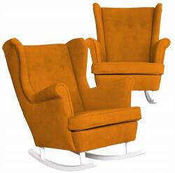  Skandináv Velúr Hintaszék Hunter Family Furniture Mustár