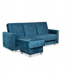  Alicja Sarokkanapé Ágy Puffal, Kanapé Ágy, Családi Bútorok, Kék
